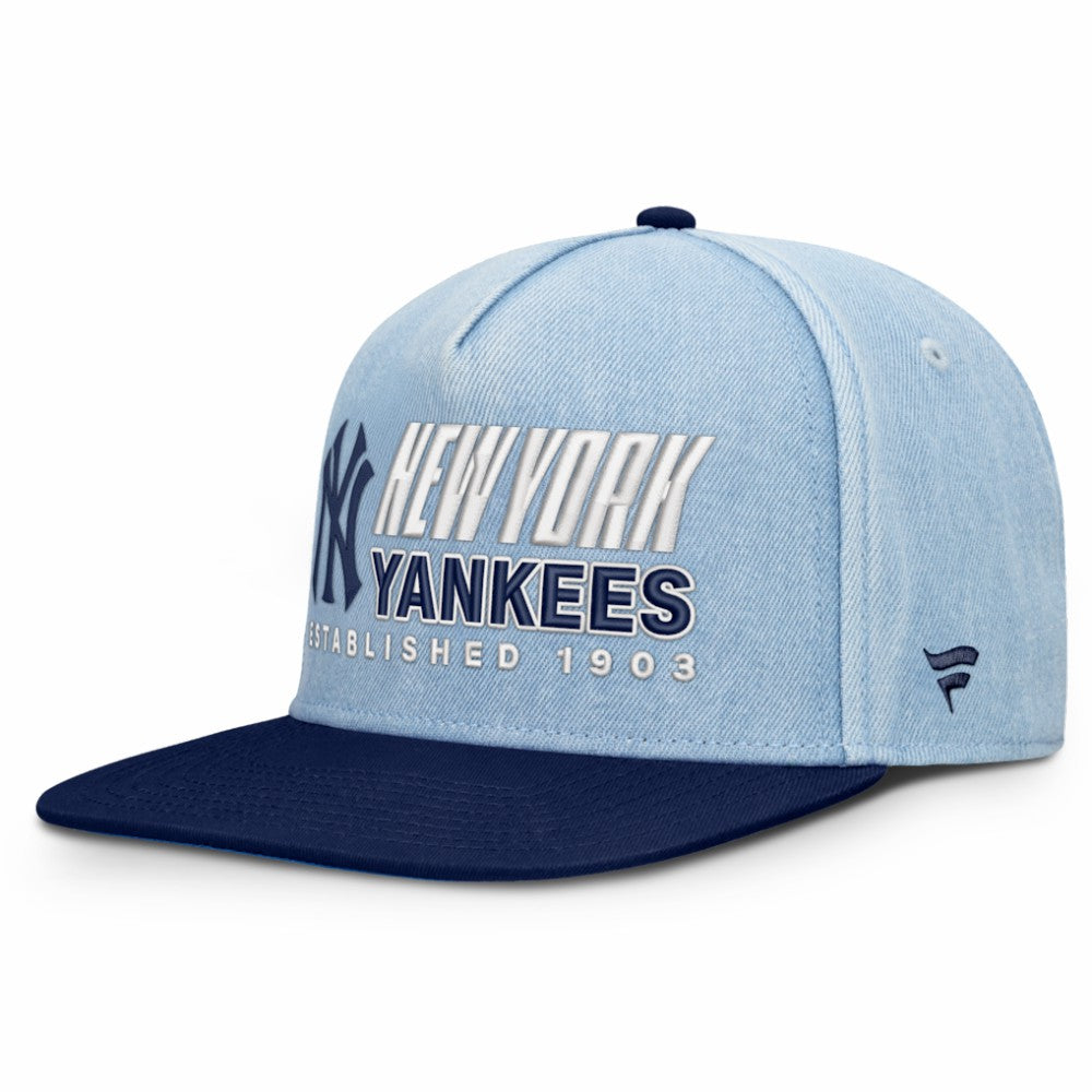 Denim New York Yankees Fanatics Twinbill Snapback Hat