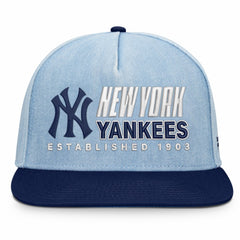 Denim New York Yankees Fanatics Twinbill Snapback Hat