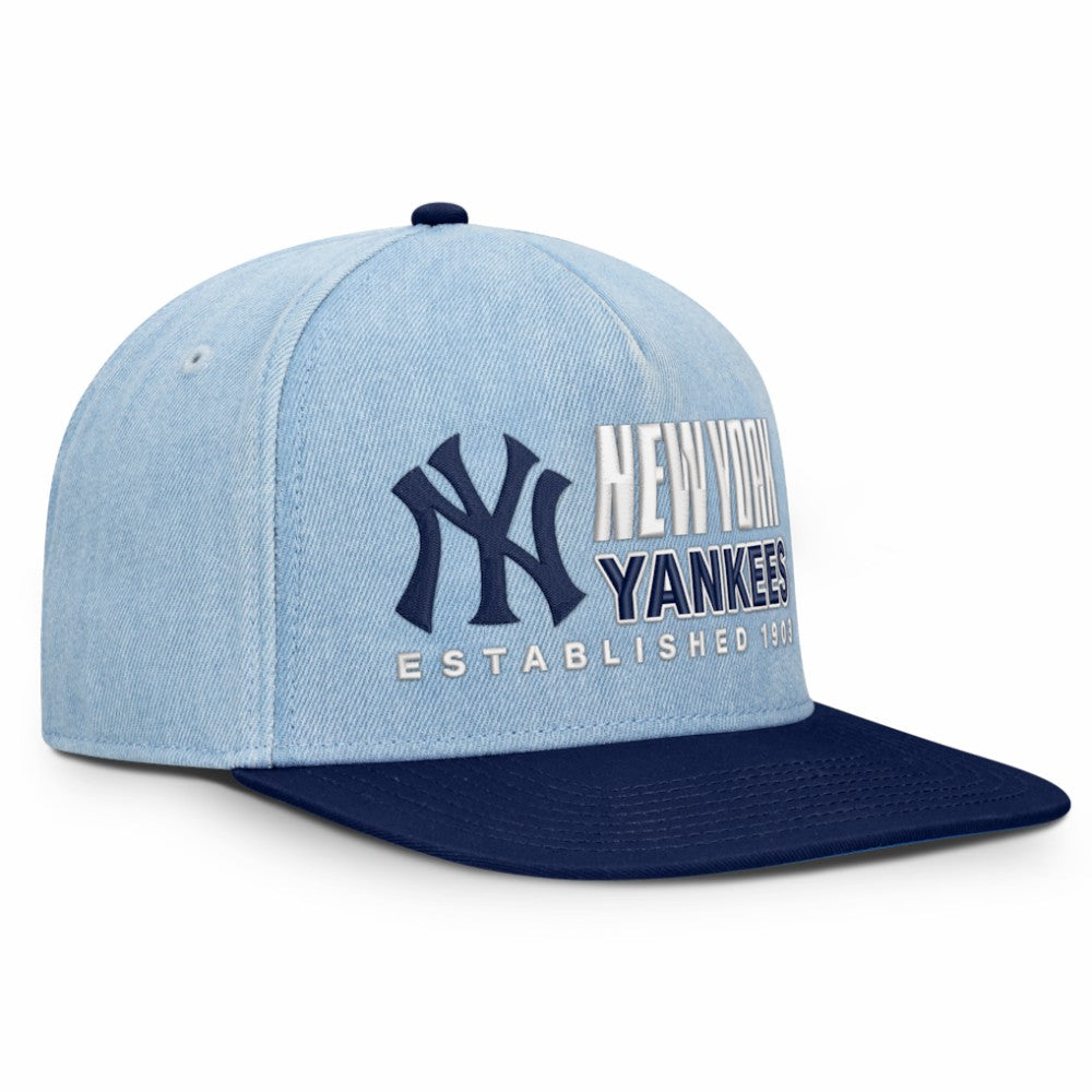 Denim New York Yankees Fanatics Twinbill Snapback Hat