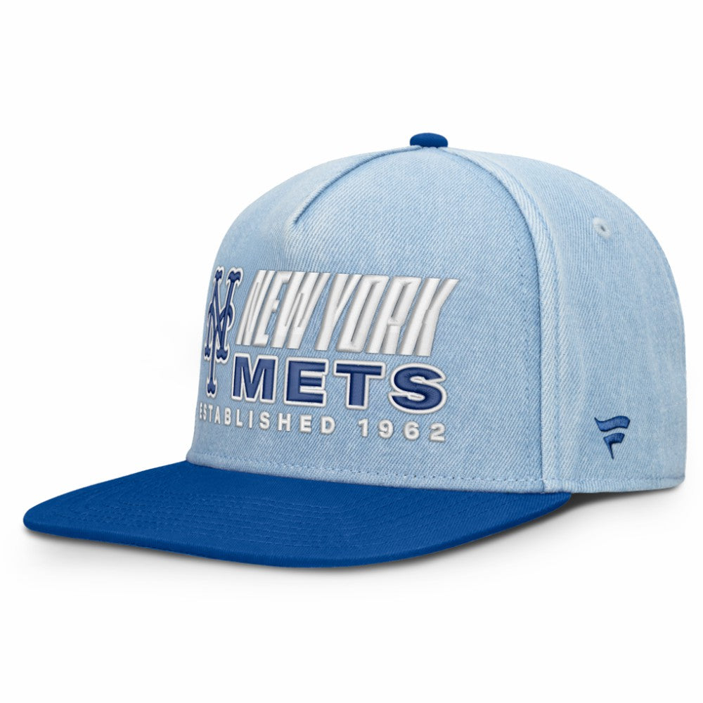 Denim New York Mets Fanatics Twinbill Snapback Hat