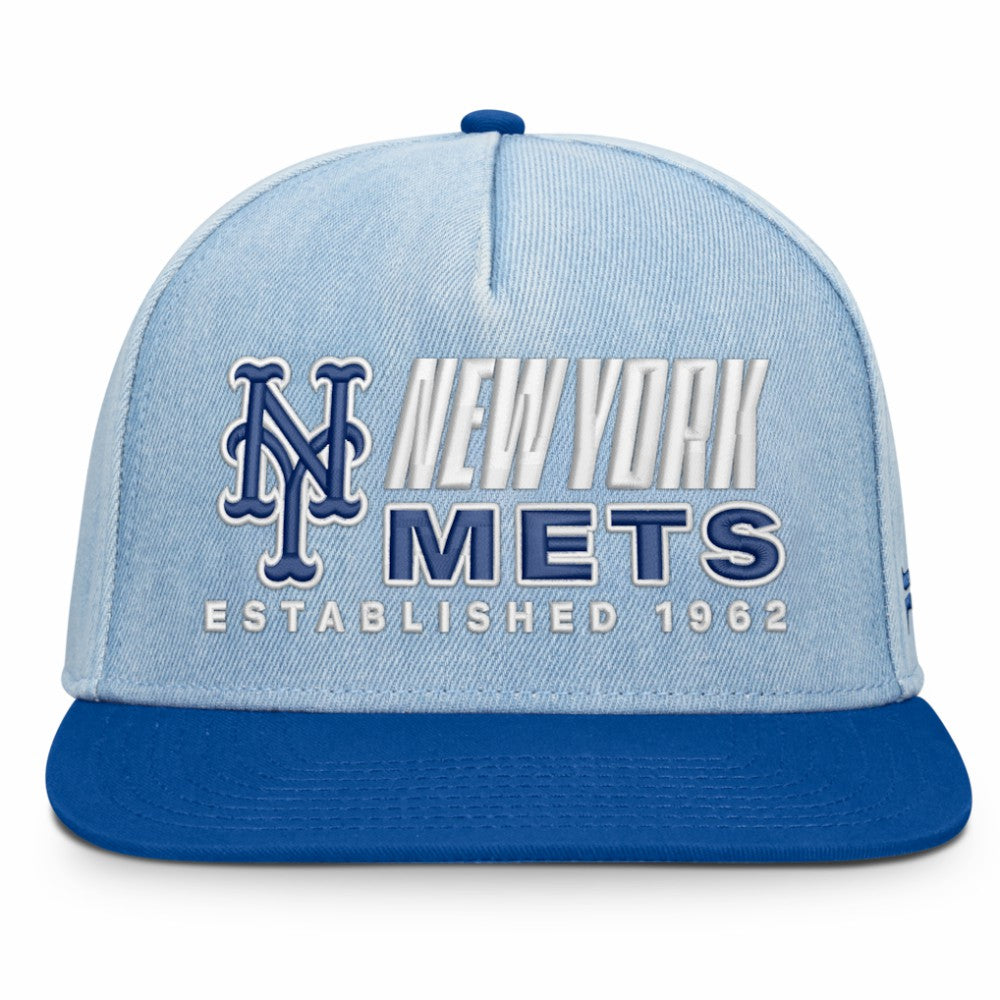Denim New York Mets Fanatics Twinbill Snapback Hat