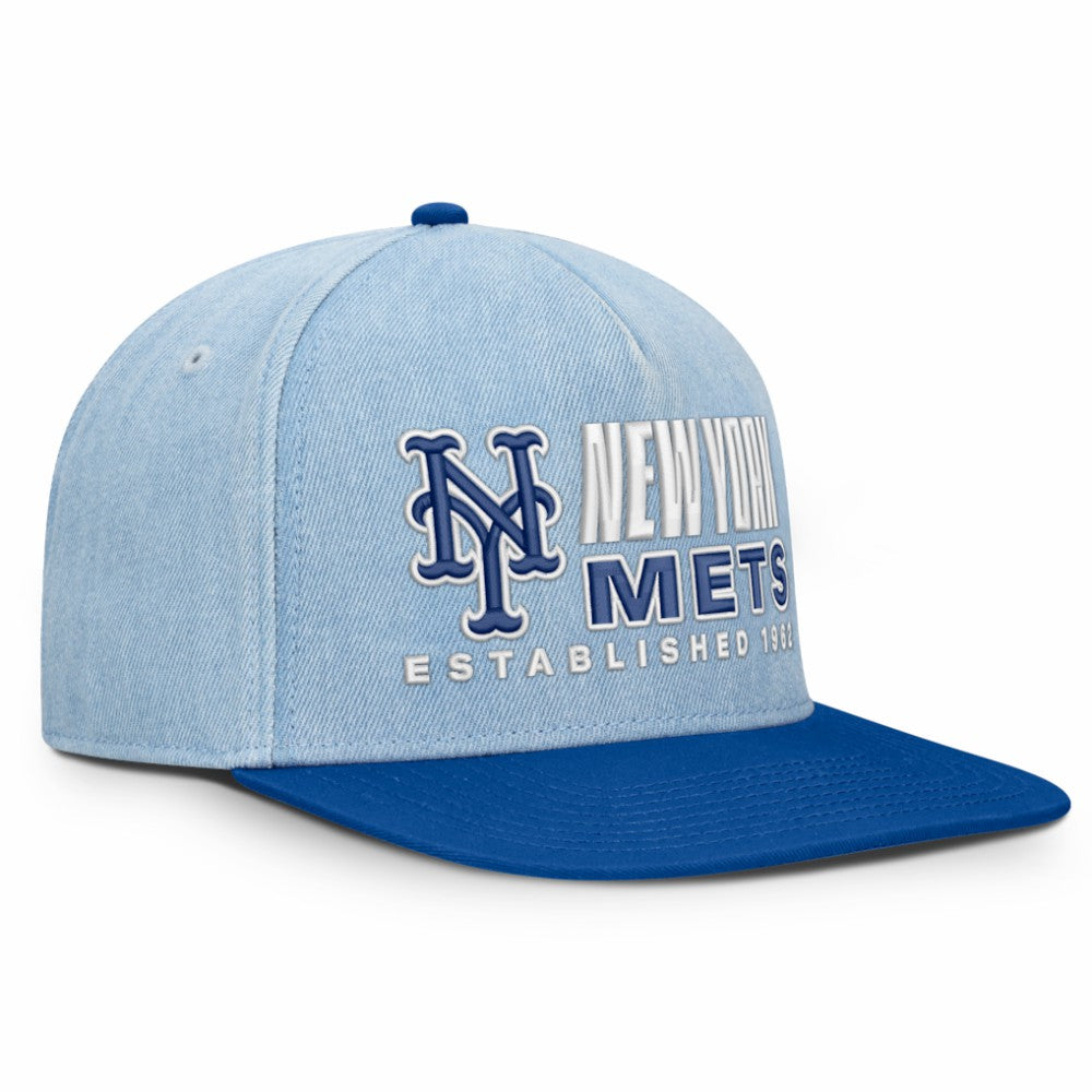 Denim New York Mets Fanatics Twinbill Snapback Hat