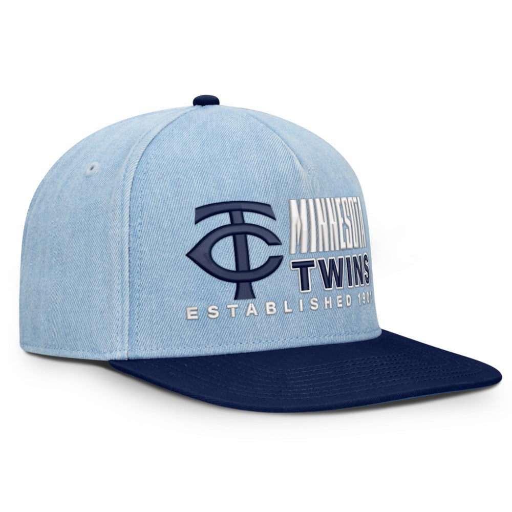 Denim Minnesota Twins Fanatics Twinbill Snapback Hat