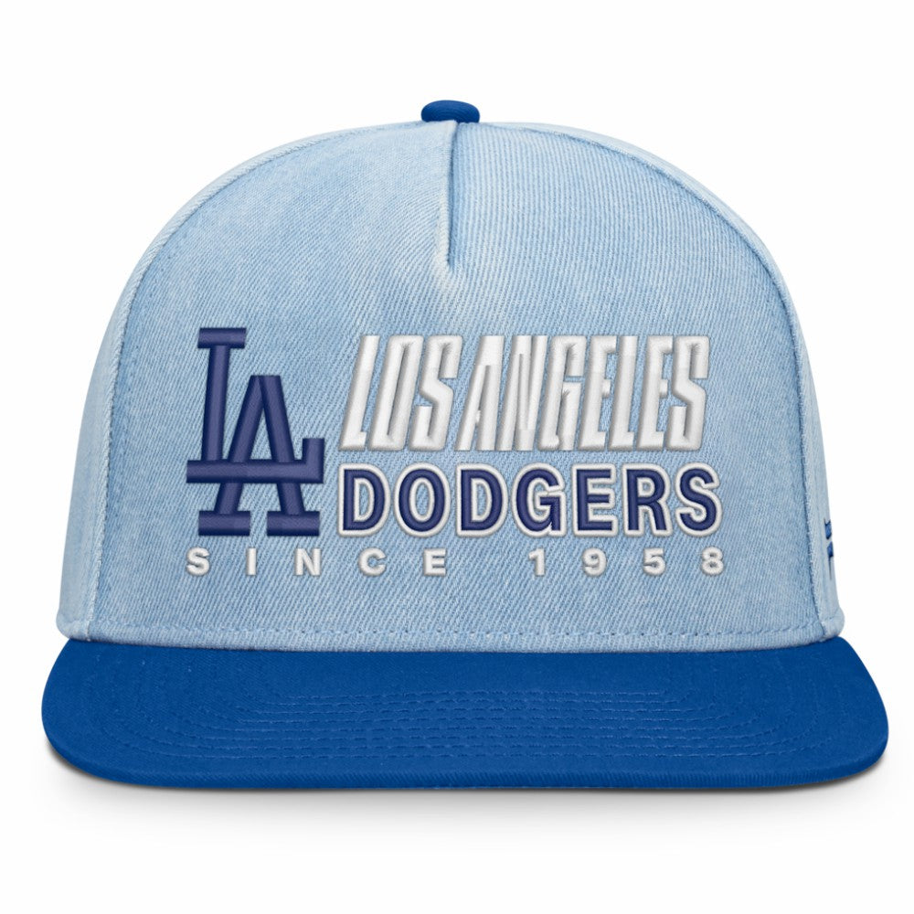 Denim Los Angeles Dodgers Fanatics Twinbill Snapback Hat