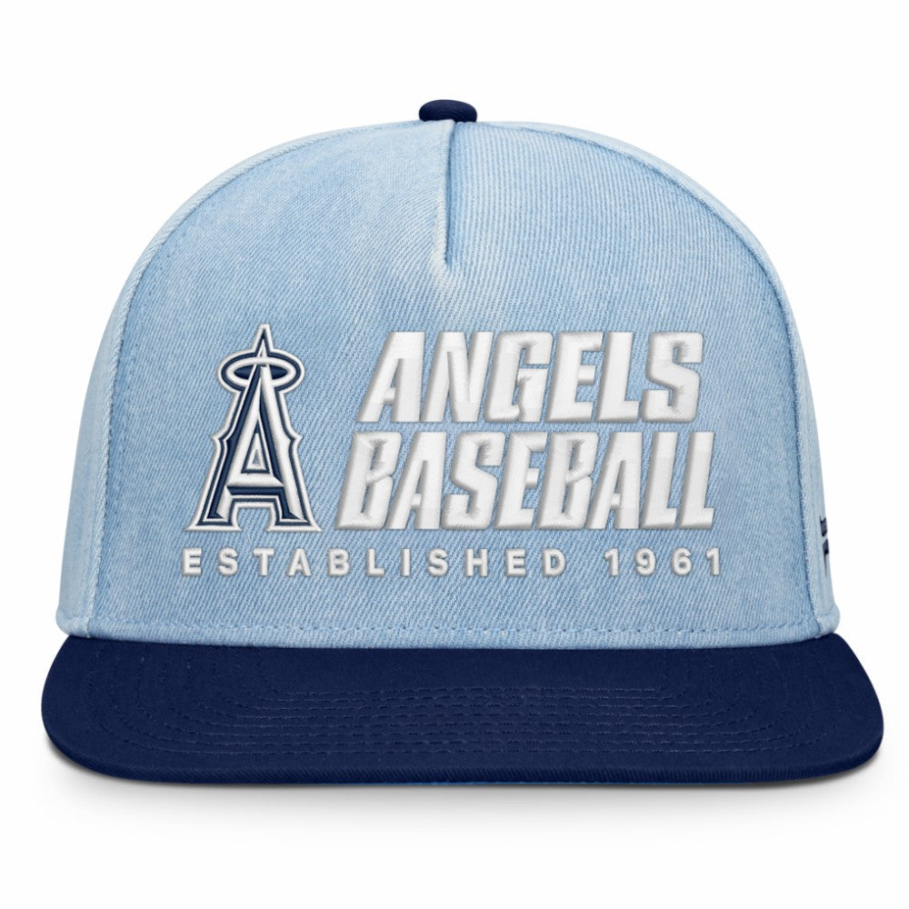 Denim Los Angeles Angels Fanatics Twinbill Snapback Hat