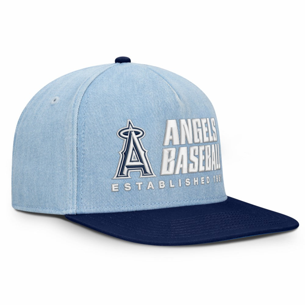 Denim Los Angeles Angels Fanatics Twinbill Snapback Hat