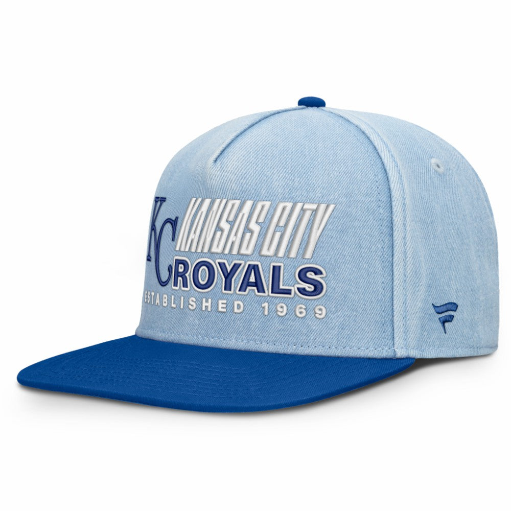 Denim Kansas City Royals Fanatics Twinbill Snapback Hat