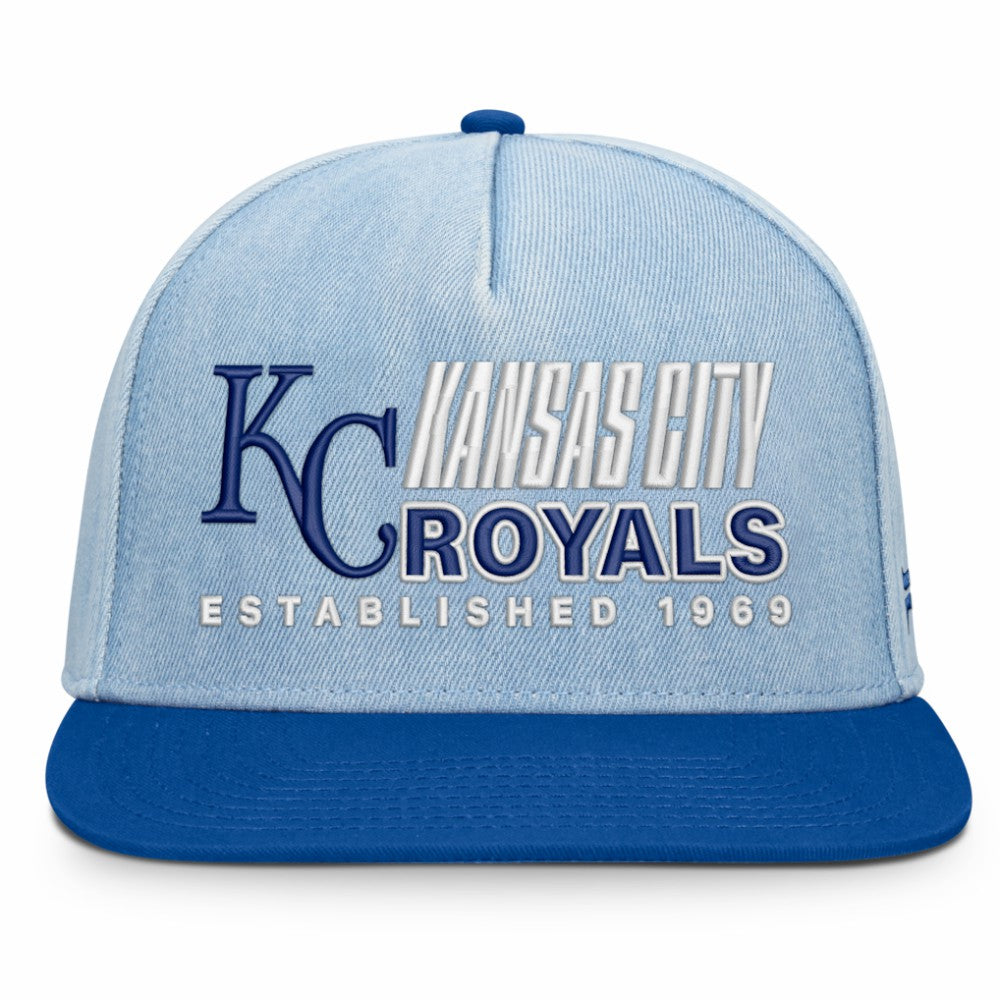 Denim Kansas City Royals Fanatics Twinbill Snapback Hat