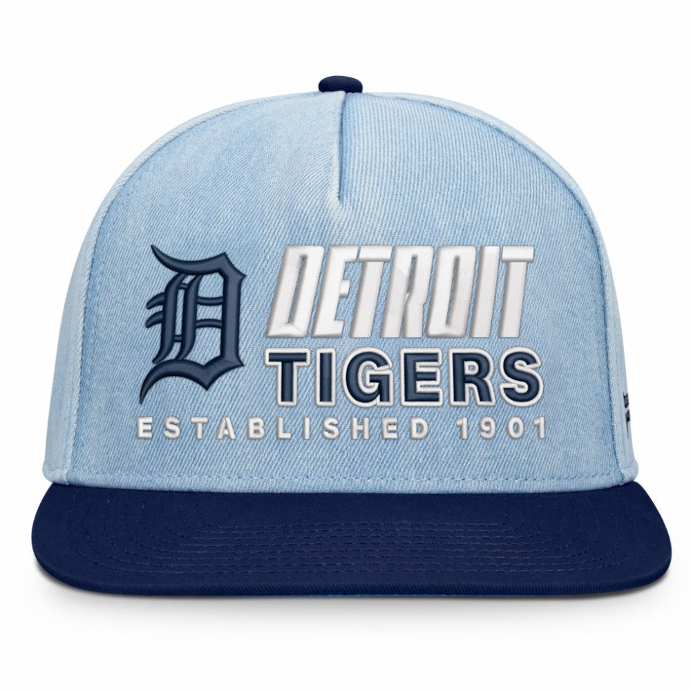 Denim Detroit Tigers Fanatics Twinbill Snapback Hat