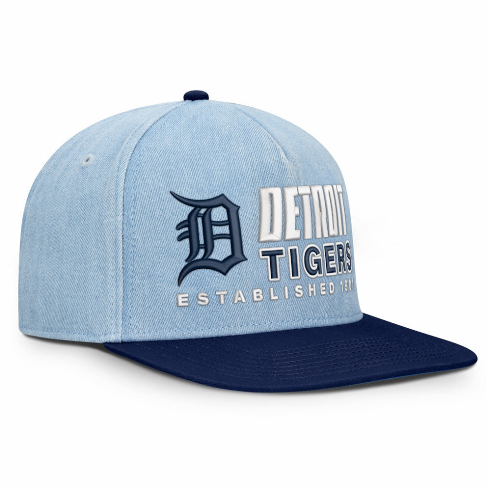 Denim Detroit Tigers Fanatics Twinbill Snapback Hat
