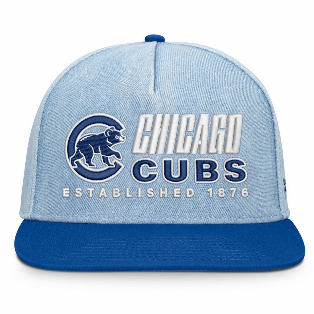 Denim Chicago Cubs Fanatics Twinbill Snapback Hat