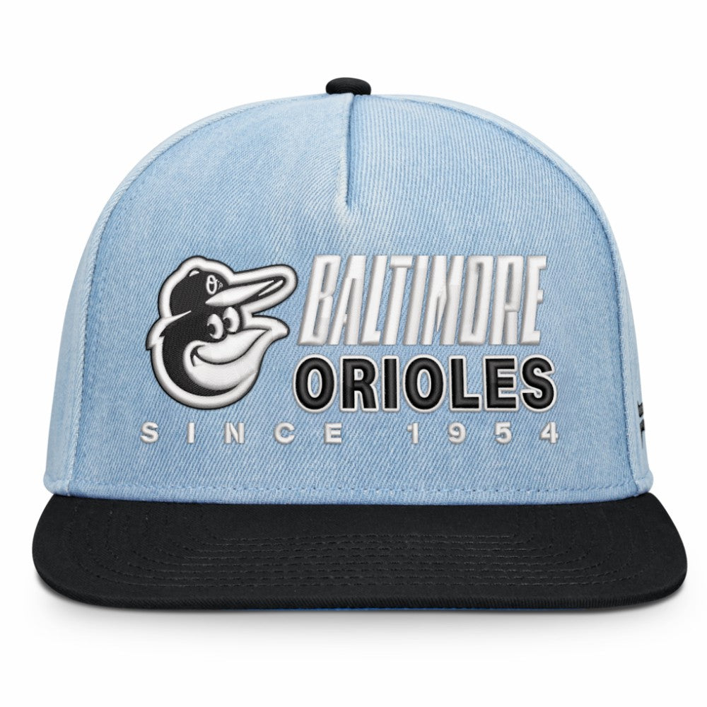 Denim Baltimore Orioles Fanatics Twinbill Snapback Hat