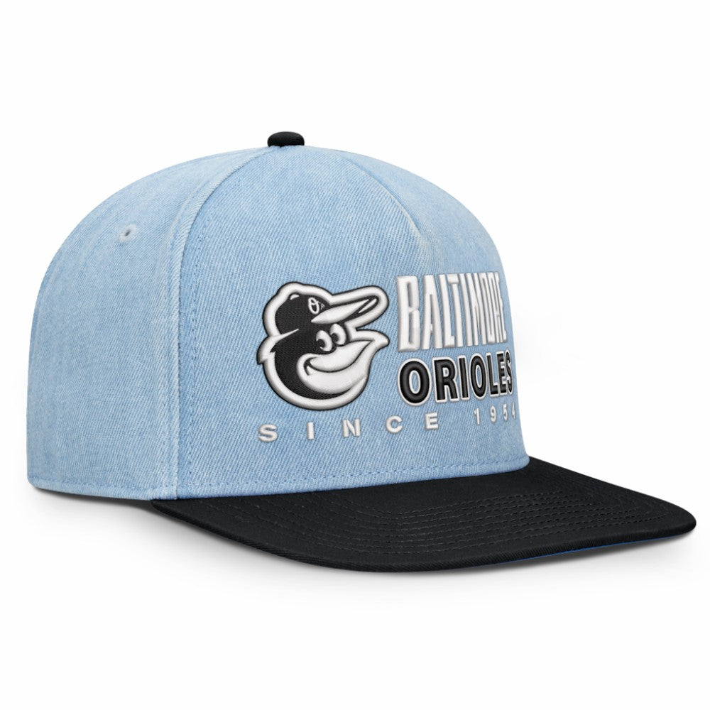 Denim Baltimore Orioles Fanatics Twinbill Snapback Hat