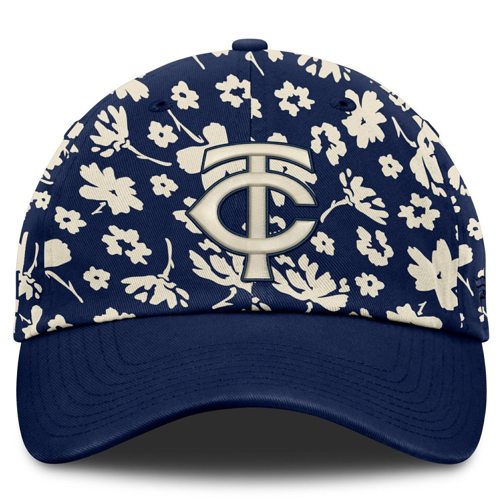 Navy Minnesota Twins Fanatics Women's Blossom Adjustable Hat