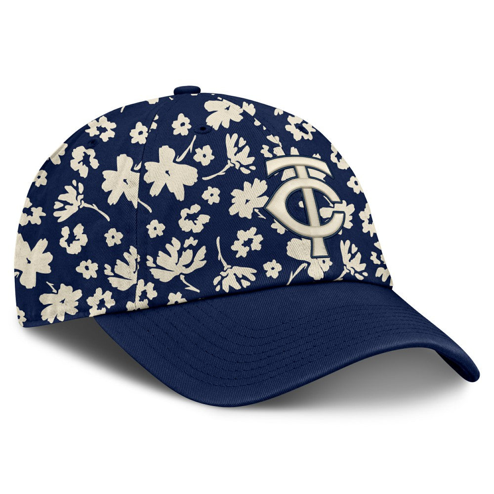 Navy Minnesota Twins Fanatics Women's Blossom Adjustable Hat
