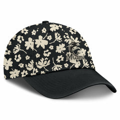 Black Miami Marlins Fanatics Women's Blossom Adjustable Hat