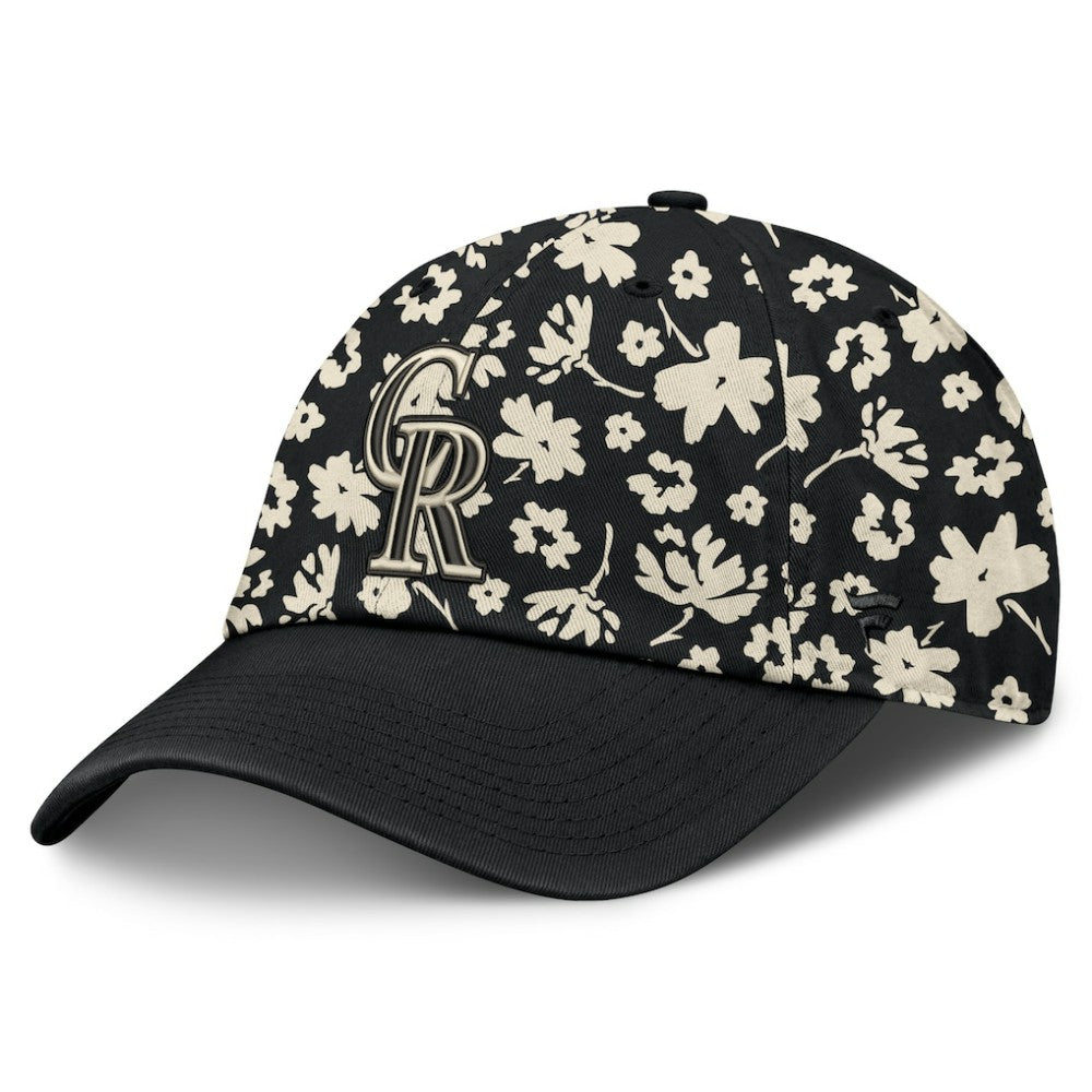 Black Colorado Rockies Fanatics Women's Blossom Adjustable Hat
