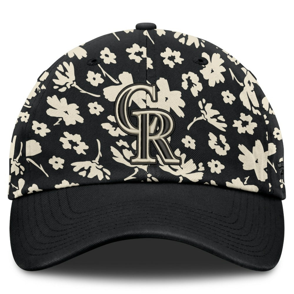 Black Colorado Rockies Fanatics Women's Blossom Adjustable Hat