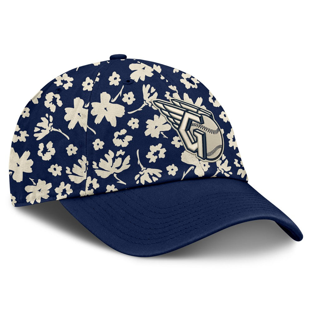 Navy Cleveland Guardians Fanatics Women's Blossom Adjustable Hat