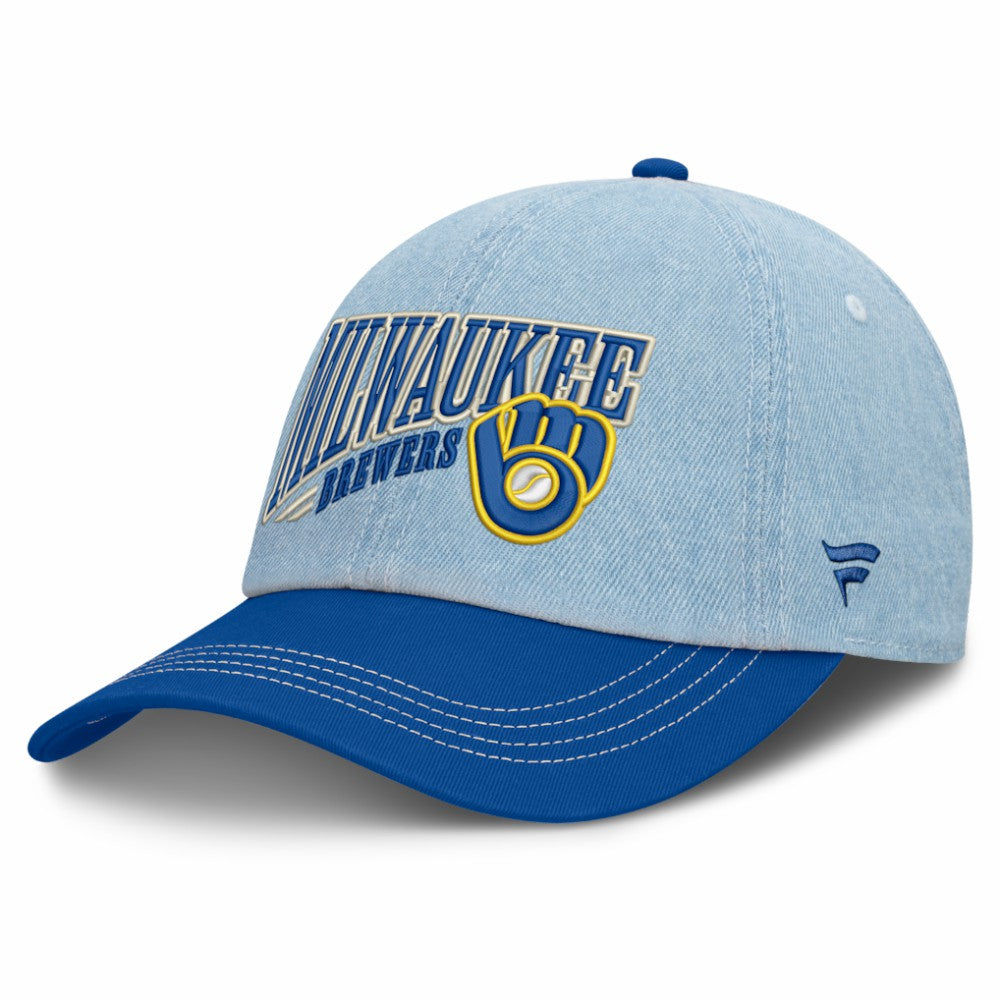 Denim Milwaukee Brewers Fanatics Retire Adjustable Hat