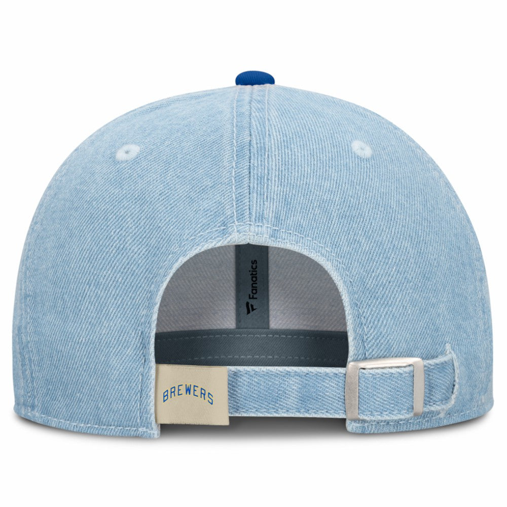 Denim Milwaukee Brewers Fanatics Retire Adjustable Hat