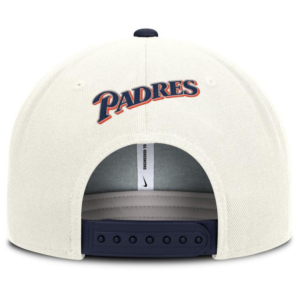 Cream/Navy San Diego Padres Nike Cooperstown Pro Dri-FIT Snapback Hat