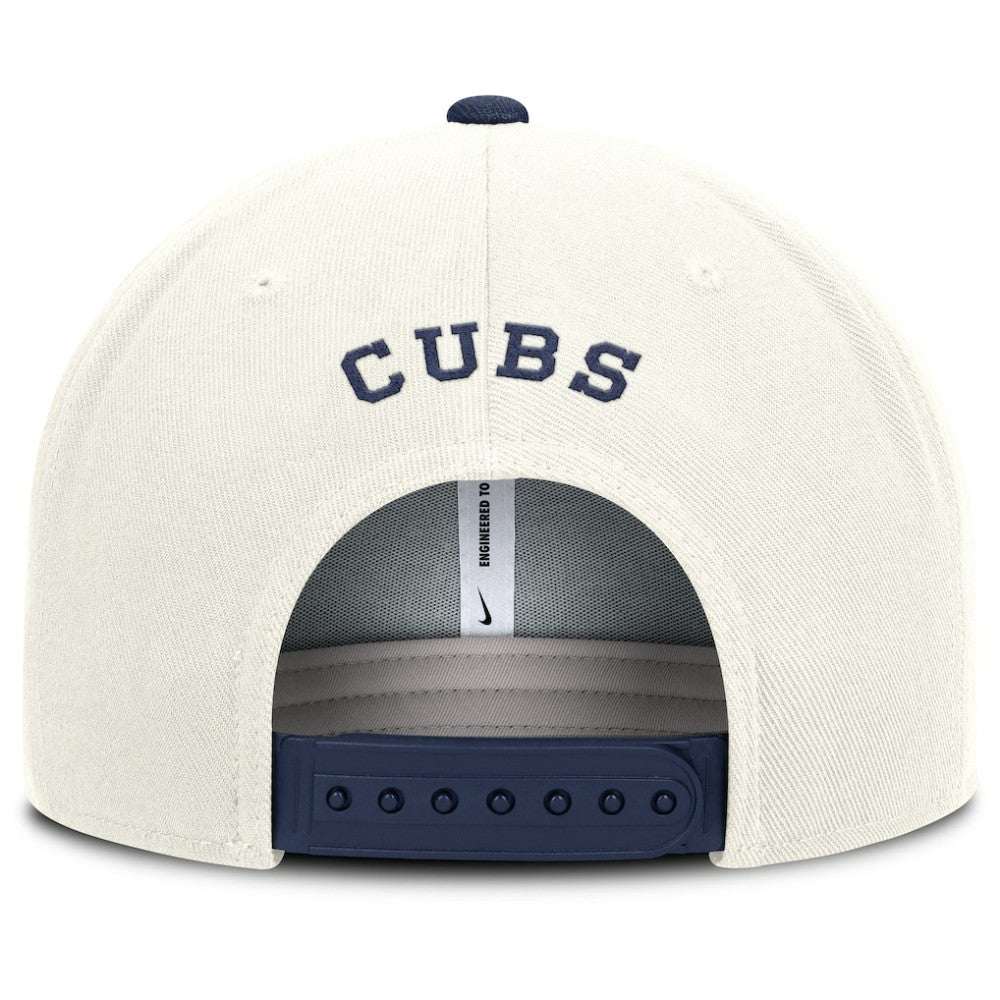 Cream/Navy Chicago Cubs Nike Cooperstown Pro Dri-FIT Snapback Hat
