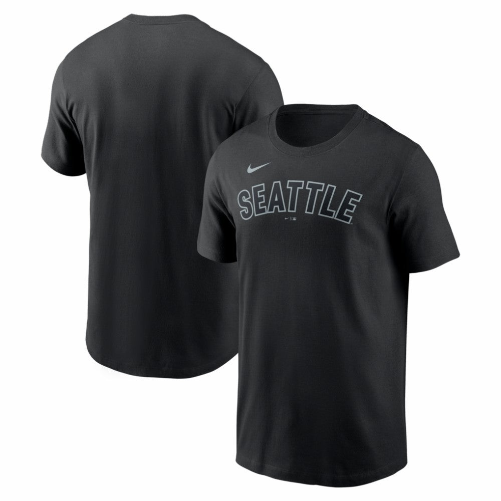 Black Seattle Mariners Nike Alternate Wordmark T-Shirt