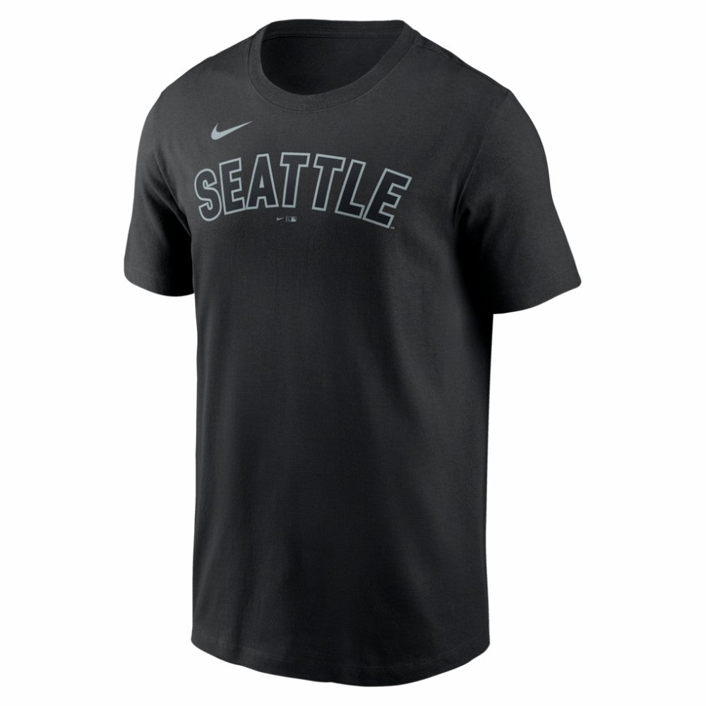 Black Seattle Mariners Nike Alternate Wordmark T-Shirt