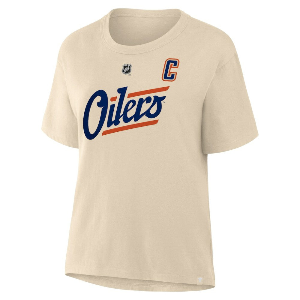 NHL Connor McDavid Edmonton Oilers Fanatics Women's Alternate Name & Number T-Shirt