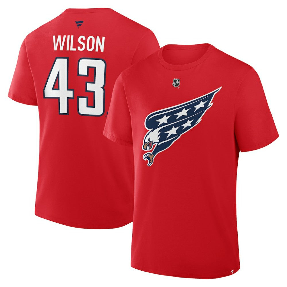 NHL Tom Wilson Washington Capitals Fanatics Authentic Stack Name & Number T-Shirt