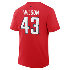 NHL Tom Wilson Washington Capitals Fanatics Authentic Stack Name & Number T-Shirt