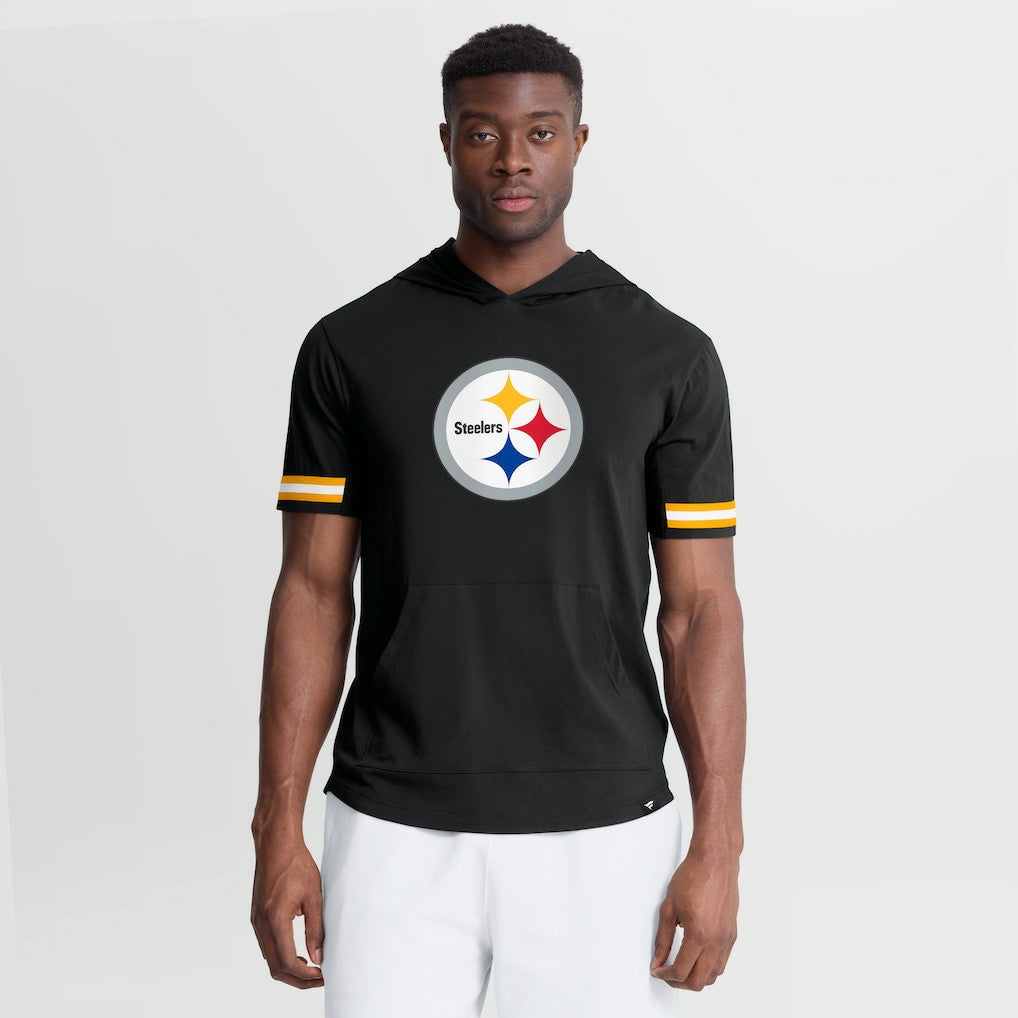 Optimal Play Short Sleeve Hooded T-Shirt - Pittsburgh Steelers T-shirts