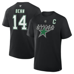 NHL Jamie Benn Dallas Stars Fanatics Authentic Stack Name & Number T-Shirt