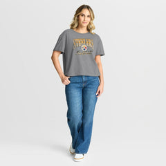 Women's Overplayed Tribute Tri-Blend Boxy T-Shirt - Pittsburgh Steelers T-shirts