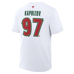 NHL Kirill Kaprizov Minnesota Wild Fanatics Authentic Stack Name & Number T-Shirt