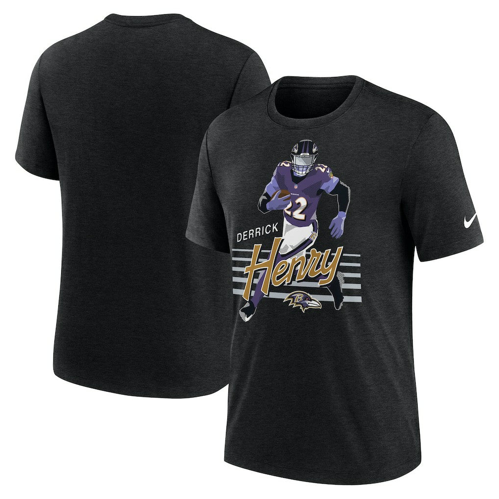 Derrick Henry  Player Graphic T-Shirt - Baltimore Ravens T-shirts