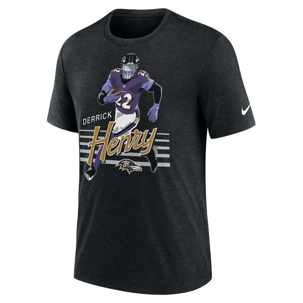 Derrick Henry  Player Graphic T-Shirt - Baltimore Ravens T-shirts