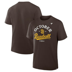 Brown San Diego Padres Fanatics 2025 MLB Postseason Locker Room T-Shirt