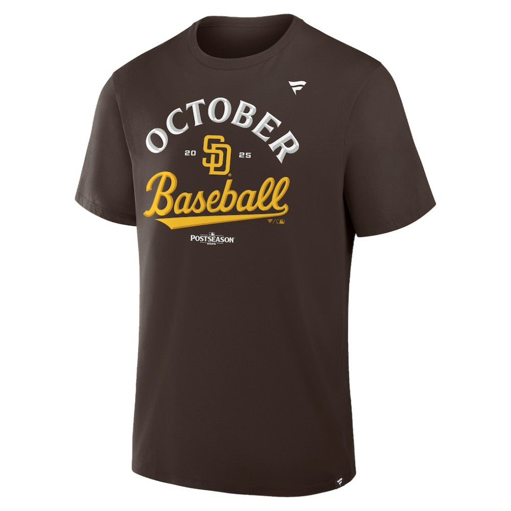 Brown San Diego Padres Fanatics 2025 MLB Postseason Locker Room T-Shirt
