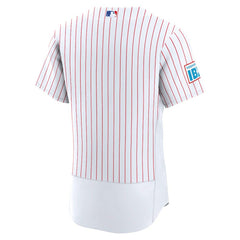 White Philadelphia Phillies Nike Home Sponsor Patch Authentic Jersey