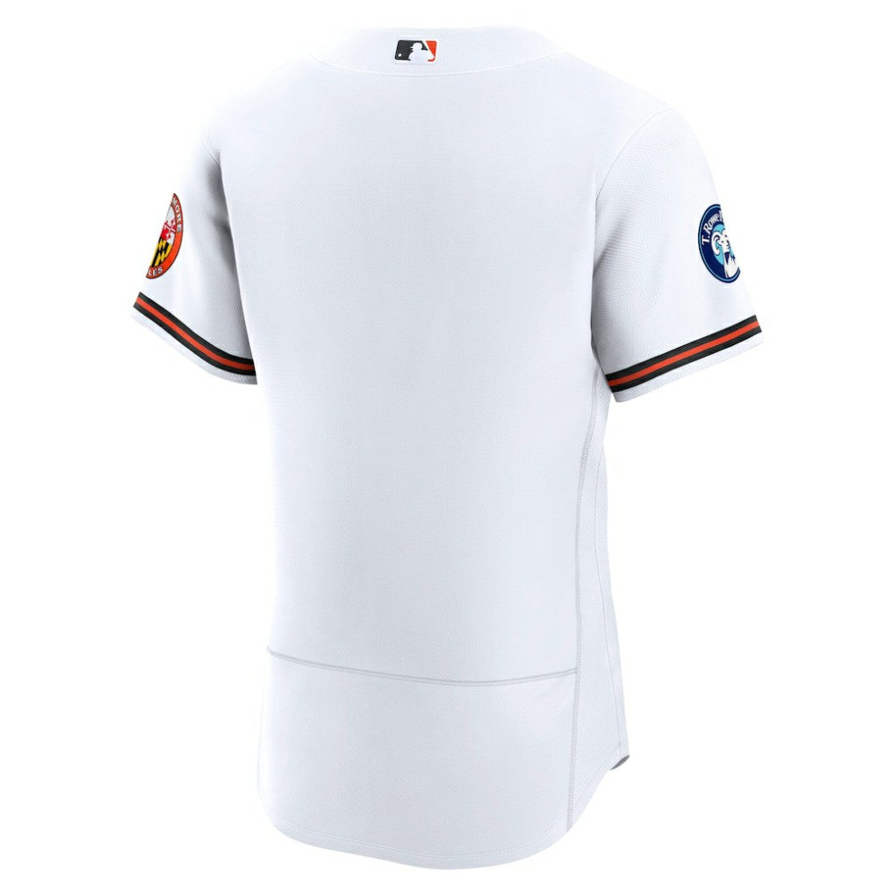 White Baltimore Orioles Nike Home Sponsor Patch Authentic Jersey