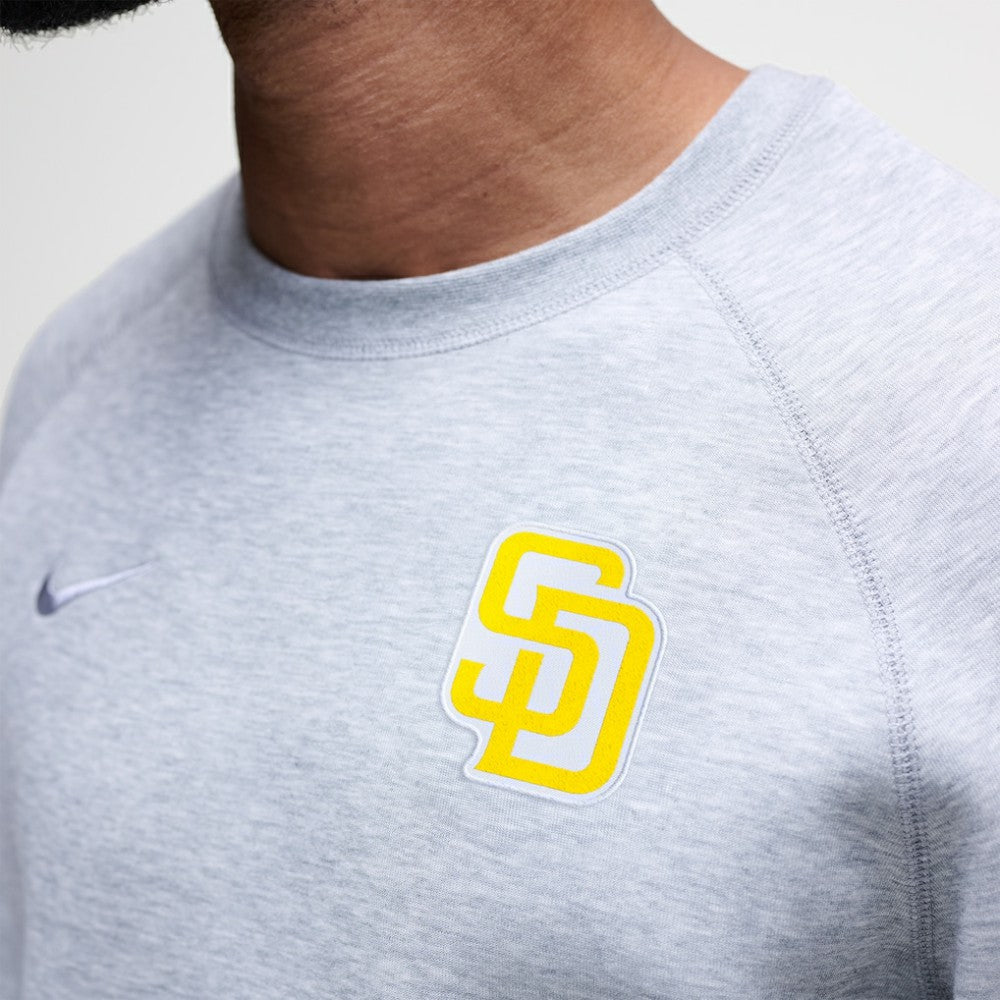 Heather Gray San Diego Padres Nike Tech Fleece Raglan Sweatshirt