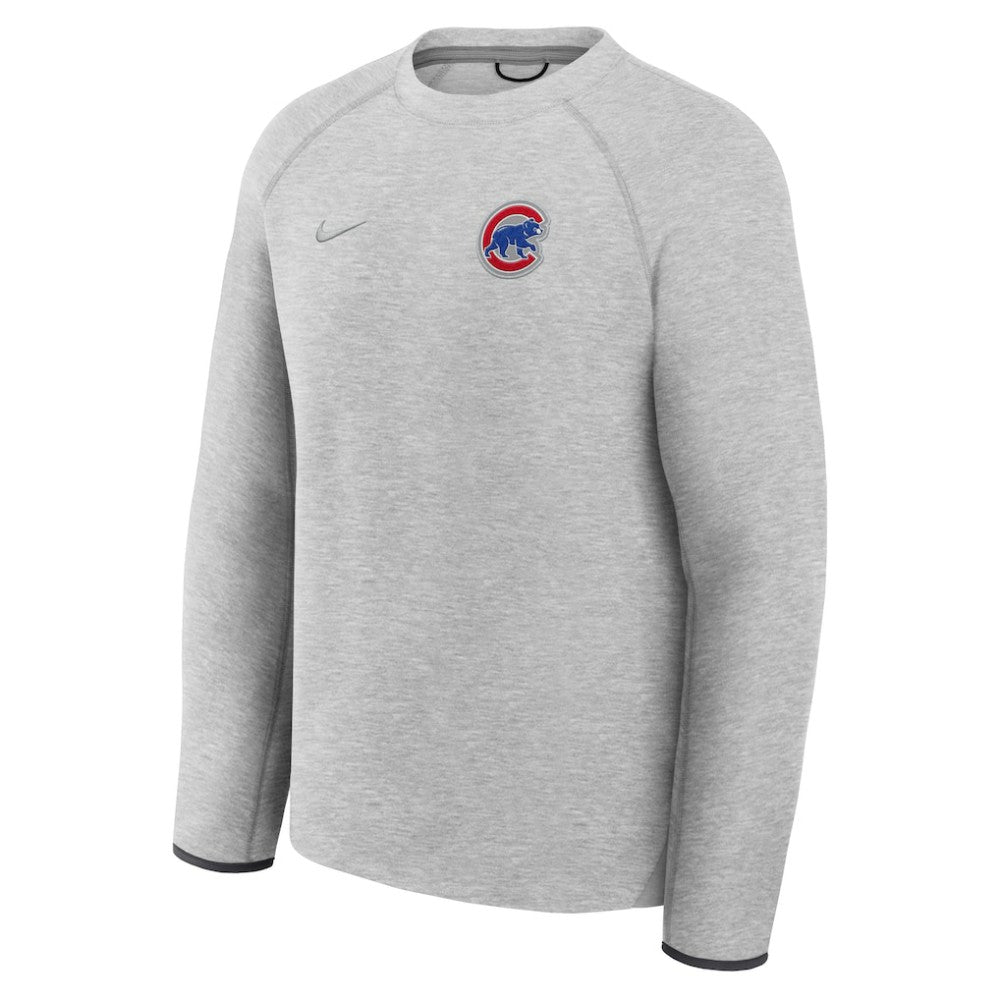 Heather Charcoal Chicago Cubs Nike Tech Fleece Raglan Sweatshirt