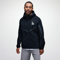 Black Los Angeles Dodgers Nike Tech Fleece Raglan Full-Zip Windrunner Hoodie