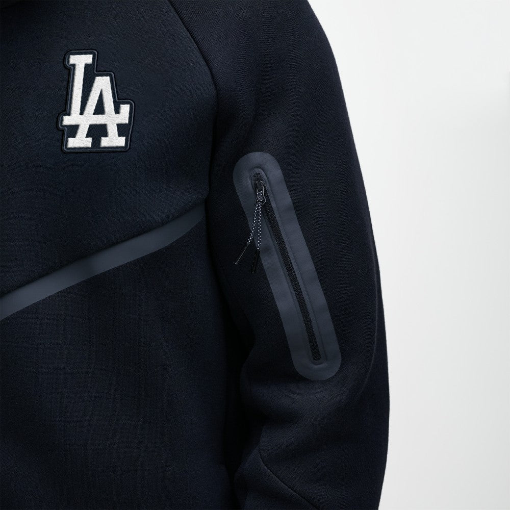 Black Los Angeles Dodgers Nike Tech Fleece Raglan Full-Zip Windrunner Hoodie