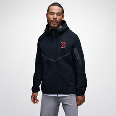 Black Boston Red Sox Nike Tech Fleece Raglan Full-Zip Windrunner Hoodie