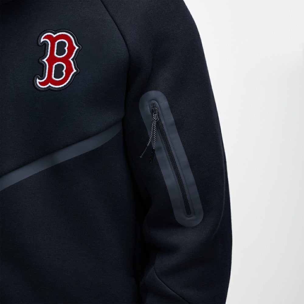 Black Boston Red Sox Nike Tech Fleece Raglan Full-Zip Windrunner Hoodie