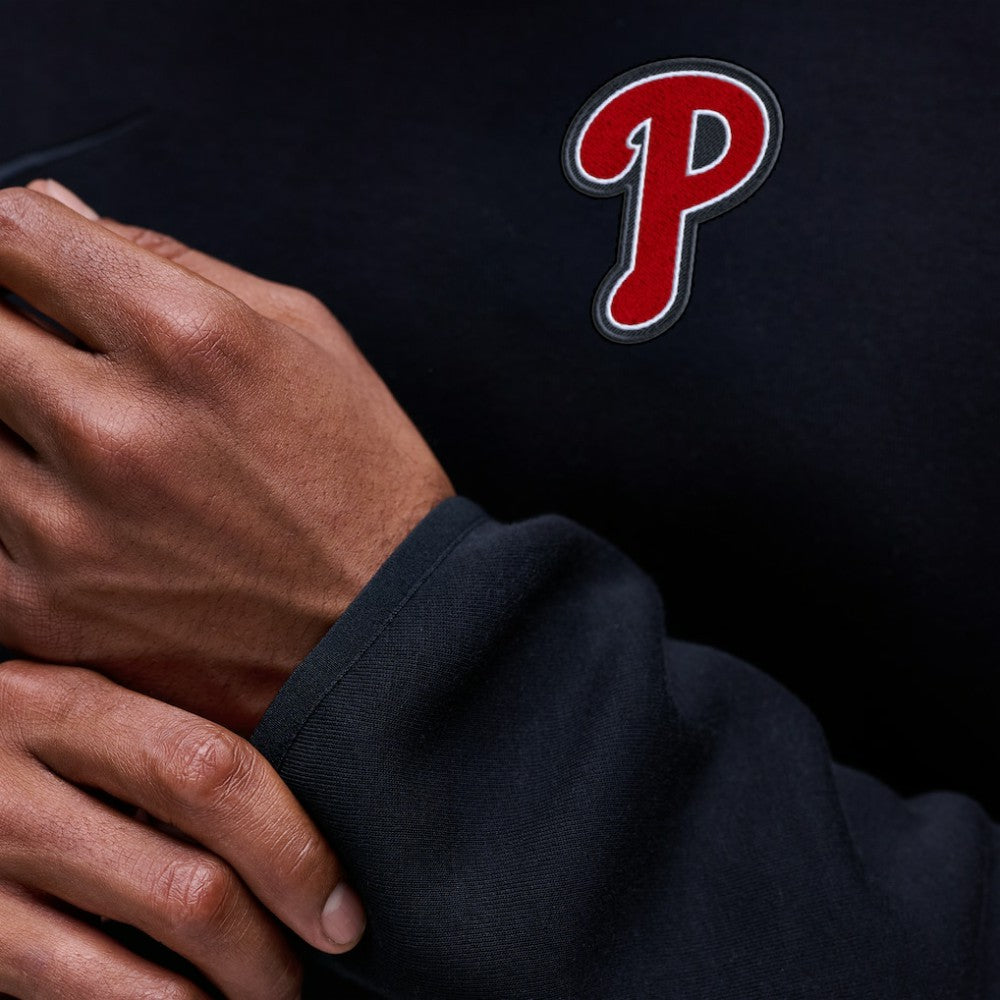 Black Philadelphia Phillies Nike Tech Fleece Raglan Sweatshirt