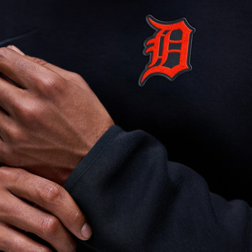 Black Detroit Tigers Nike Tech Fleece Raglan Sweatshirt